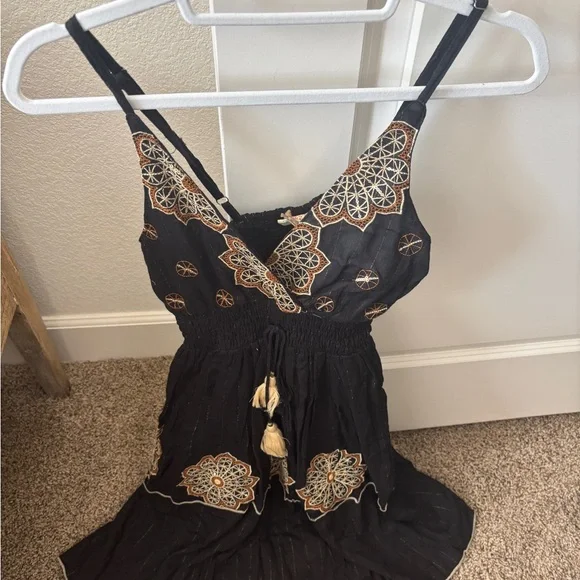 Black Embroidered Boho Dress - Picture 1 of 1